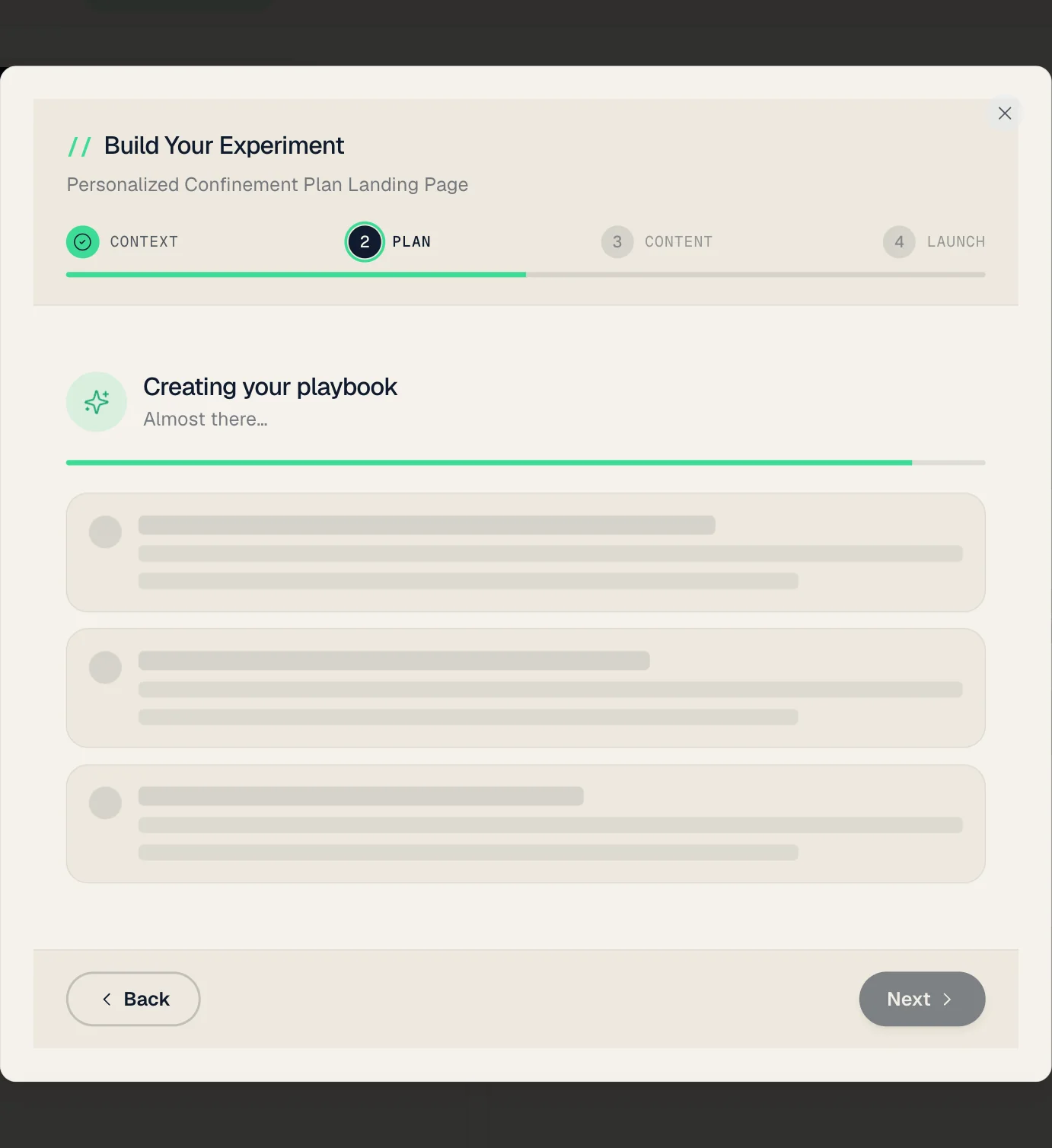Execution plan with the decision rule and key success factors